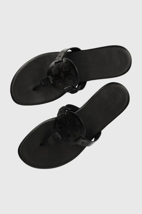 Шкіряні в'єтнамки Tory Burch жіночі колір чорний на плоскому ходу (2548537) Шкіряні в'єтнамки Tory Burch жіночі колір чорний на плоскому ходу (2548537)