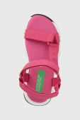Дитячі сандалі United Colors of Benetton колір рожевий