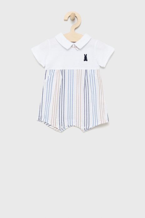 Боді для немовлят Birba&Trybeyond колір білий Боді для немовлят Birba&Trybeyond колір білий