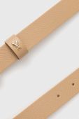 Шкіряний ремінь Patrizia Pepe жіночий колір бежевий (3377119) Шкіряний ремінь Patrizia Pepe жіночий колір бежевий (3377119)