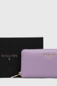 Шкіряний гаманець Patrizia Pepe жіночий колір фіолетовий (3524922)