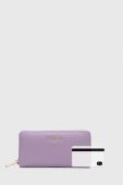 Шкіряний гаманець Patrizia Pepe жіночий колір фіолетовий (3524922)