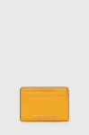 Шкіряний чохол на банківські карти MICHAEL Michael Kors колір жовтий