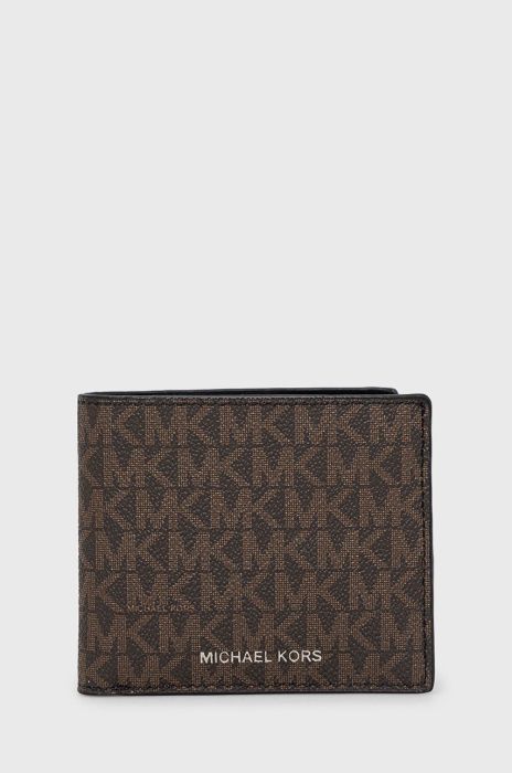 Гаманець Michael Kors чоловічий колір коричневий Гаманець Michael Kors чоловічий колір коричневий