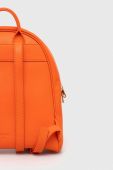 Шкіряний рюкзак Patrizia Pepe жіночий колір помаранчевий малий однотонний