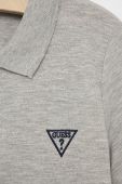 Дитяче поло Guess колір сірий гладкий