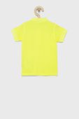 Дитяче бавовняне поло United Colors of Benetton колір жовтий гладкий