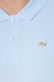 Бавовняне поло Lacoste однотонний PH2760-001 колір блакитний