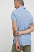 Сорочка з льону Drykorn чоловіча relaxed колір блакитний
