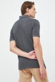 Бавовняне поло BOSS Boss Casual колір сірий однотонне