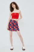Спідниця Tommy Jeans колір червоний mini розкльошена (2412922) Спідниця Tommy Jeans колір червоний mini розкльошена (2412922)