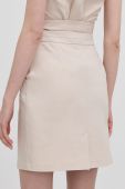 Спідниця Morgan колір бежевий mini пряма (2047359)