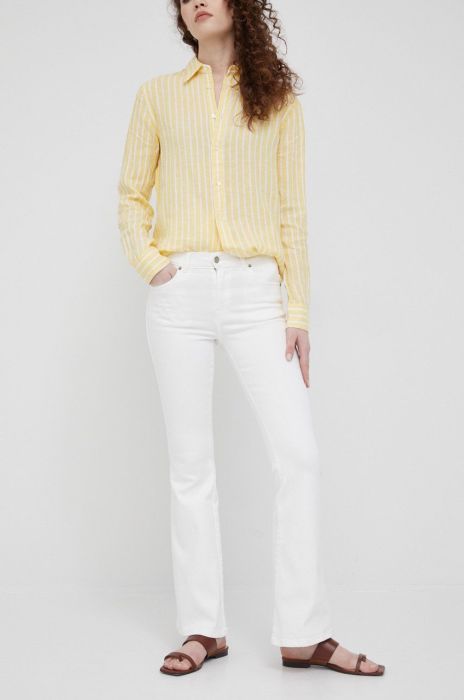 Джинси Dr. Denim жіночі середня посадка колір білий Джинси Dr. Denim жіночі середня посадка колір білий