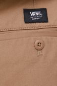 Штани Vans жіночі колір коричневий пряме середня посадка