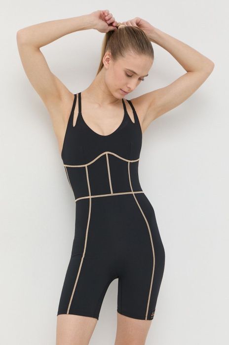 Комбінезон P.E Nation колір чорний декольте трикутник Комбінезон P.E Nation колір чорний декольте трикутник