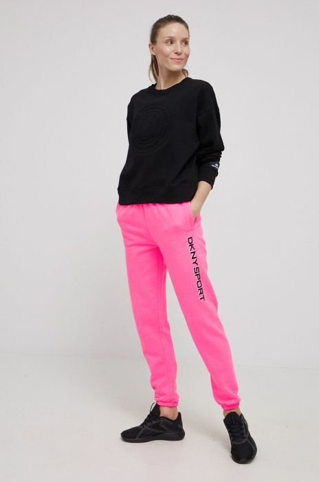 Штани Dkny жіночі колір рожевий з принтом (2059268) Штани Dkny жіночі колір рожевий з принтом (2059268)