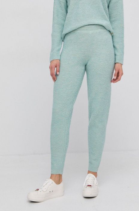 Штани з домішкою вовни Guess жіночі колір блакитний Штани з домішкою вовни Guess жіночі колір блакитний