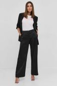 Штани Patrizia Pepe жіночі колір чорний широке висока посадка (1971014) Штани Patrizia Pepe жіночі колір чорний широке висока посадка (1971014)