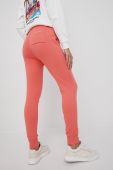 Бавовняні спортивні штани Tommy Hilfiger жіночі колір помаранчевий однотонні Бавовняні спортивні штани Tommy Hilfiger жіночі колір помаранчевий однотонні