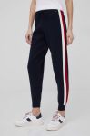 Штани Tommy Hilfiger жіночі колір синій візерунок Штани Tommy Hilfiger жіночі колір синій візерунок