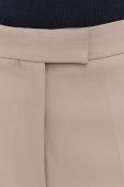 Штани Tiger Of Sweden жіночі колір бежевий широке висока посадка