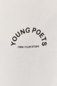 Бавовняні спортивні штани Young Poets Society жіночі колір білий з принтом