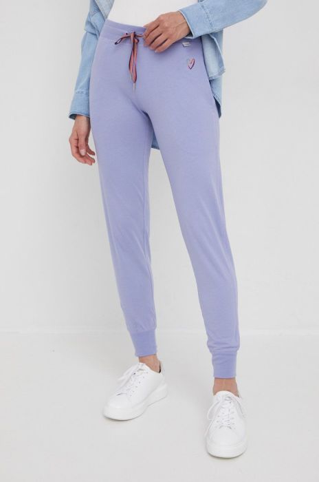 Бавовняні штани Paul Smith жіночі з аплікацією колір фіолетовий (1971034) Бавовняні штани Paul Smith жіночі з аплікацією колір фіолетовий (1971034)