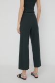 Штани Marc O'Polo жіночі колір зелений пряме висока посадка Штани Marc O'Polo жіночі колір зелений пряме висока посадка
