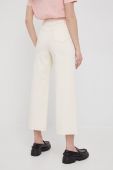 Штани Pennyblack жіночі колір бежевий широке висока посадка Штани Pennyblack жіночі колір бежевий широке висока посадка