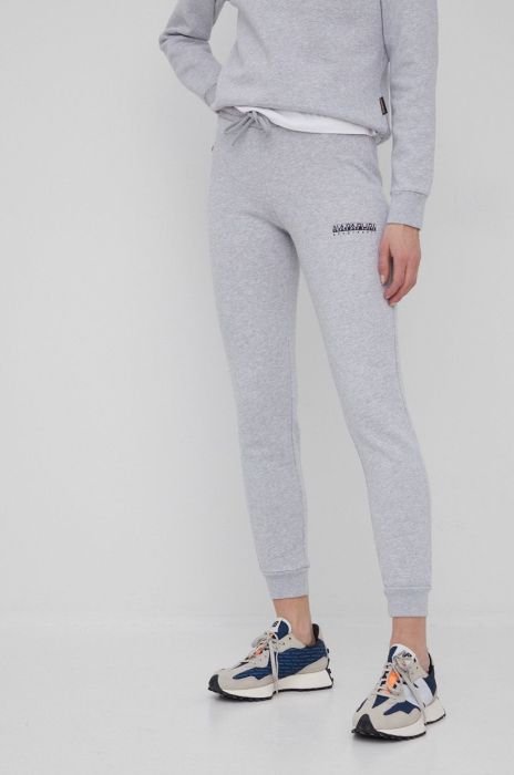 Штани Napapijri жіночі колір сірий меланж NP0A4G8Y7951-050 Штани Napapijri жіночі колір сірий меланж NP0A4G8Y7951-050