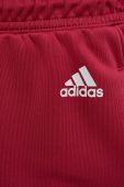 Спортивні штани adidas жіночі колір бордовий однотонні