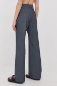 Штани Gestuz жіночі колір синій широке висока посадка Штани Gestuz жіночі колір синій широке висока посадка