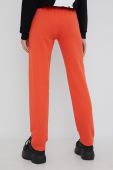 Бавовняні спортивні штани Kangol жіночі колір помаранчевий однотонні Бавовняні спортивні штани Kangol жіночі колір помаранчевий однотонні