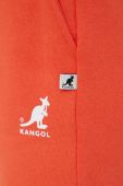 Бавовняні спортивні штани Kangol жіночі колір помаранчевий однотонні Бавовняні спортивні штани Kangol жіночі колір помаранчевий однотонні