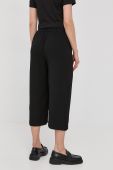 Штани MICHAEL Michael Kors жіночі колір чорний кюлоти висока посадка Штани MICHAEL Michael Kors жіночі колір чорний кюлоти висока посадка