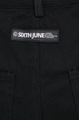 Штани Sixth June жіночі колір чорний широке висока посадка Штани Sixth June жіночі колір чорний широке висока посадка