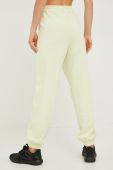 Бавовняні спортивні штани P.E Nation жіночі колір зелений однотонні Бавовняні спортивні штани P.E Nation жіночі колір зелений однотонні