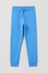 Дитячі спортивні штани OVS однотонні колір блакитний Дитячі спортивні штани OVS однотонні колір блакитний