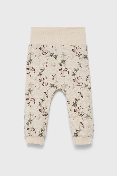 Дитячі штани Name it колір бежевий візерунок