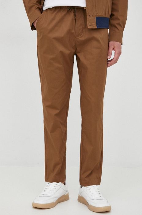 Штани Scotch & Soda чоловічі колір коричневий прямі