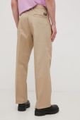 Бавовняні штани Dr. Denim чоловічі колір бежевий пряме