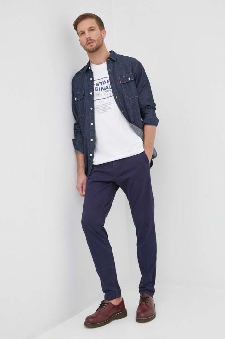 Штани G-Star Raw чоловічі колір синій фасон chinos (2164631)