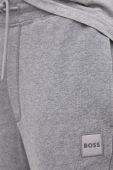 Бавовняні спортивні штани BOSS BOSS CASUAL чоловічі колір сірий однотонні (2414897) Бавовняні спортивні штани BOSS BOSS CASUAL чоловічі колір сірий однотонні (2414897)