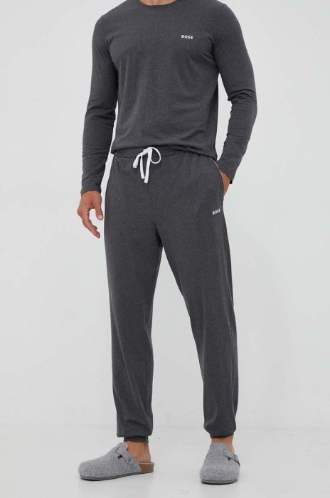 Штани лаунж BOSS колір сірий однотонні (3303440)