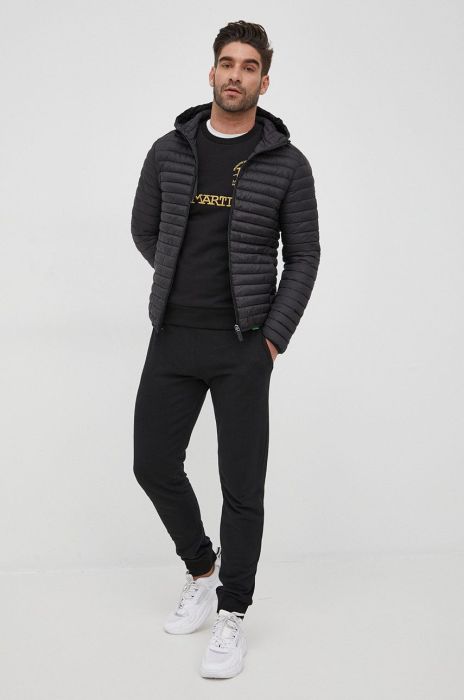 Бавовняні спортивні штани La Martina чоловічі колір чорний однотонні Бавовняні спортивні штани La Martina чоловічі колір чорний однотонні