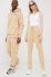 Спортивні штани Sixth June колір бежевий однотонні