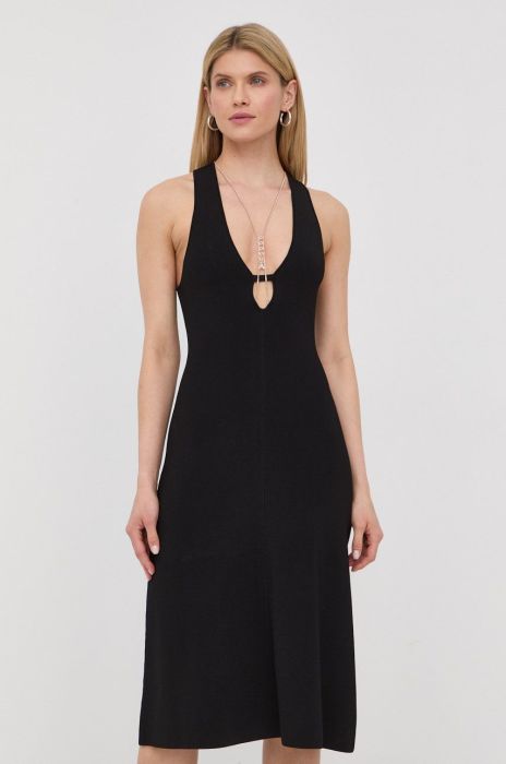 Сукня Patrizia Pepe колір чорний midi розкльошена (2292994)