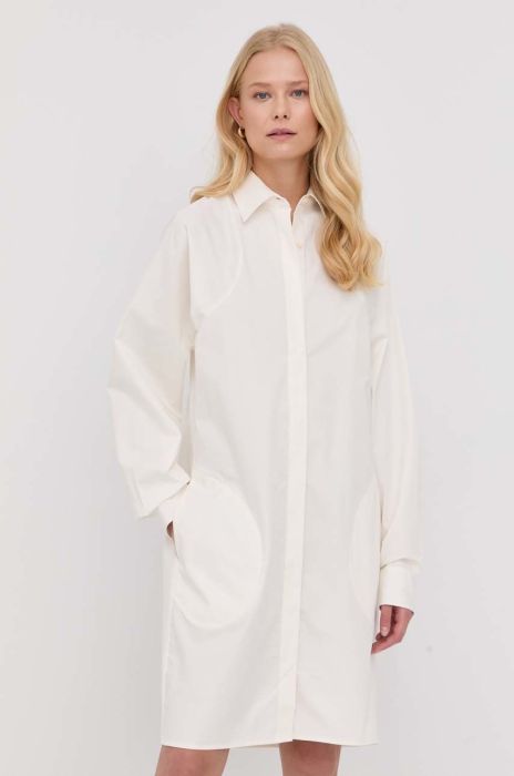 Бавовняна сукня Tiger Of Sweden колір бежевий mini розкльошена