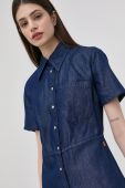 Джинсова сукня Trussardi колір синій mini розкльошена