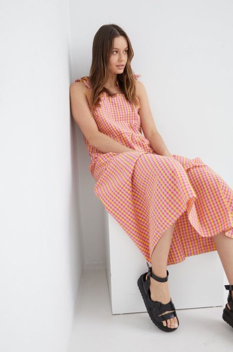 Сукня Noisy May колір фіолетовий maxi розкльошена